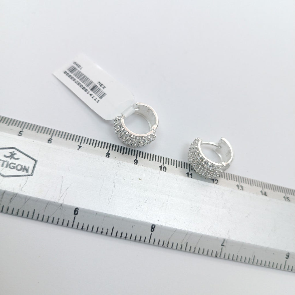 HUGGIES C/CIRCONIAS PLATA .925 5.4 GR (NUEVO)