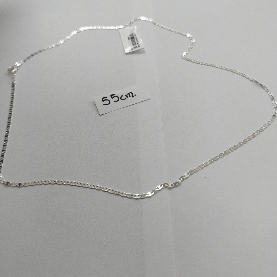 CADENA TEJIDO ESPEJO PLATA .925 55 CM 3.8 GR (NUEVO)