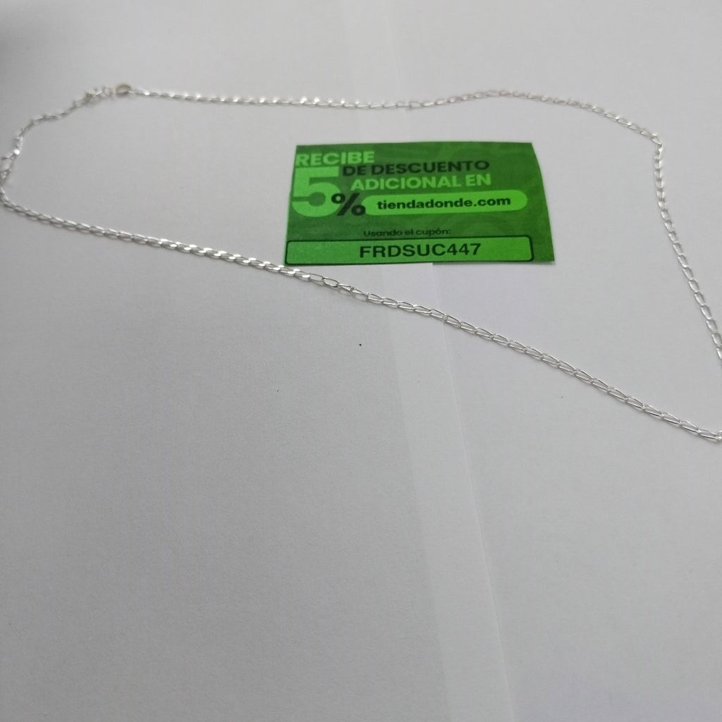 CADENA TEJIDO ESLABONES PLATA .925 55 CM 2.8 GR (NUEVO)