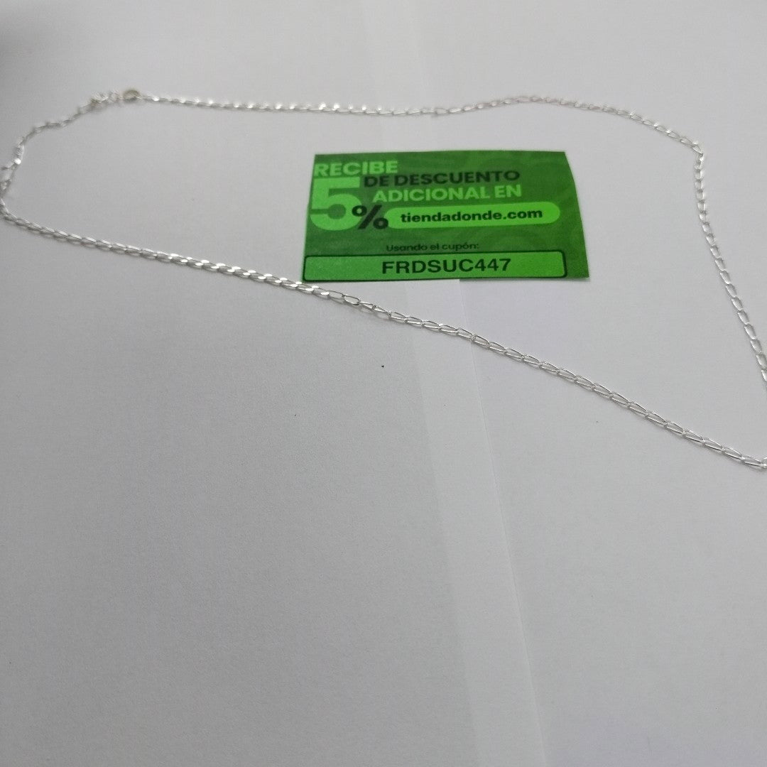 CADENA TEJIDO ESLABONES PLATA .925 55 CM 2.8 GR (NUEVO)