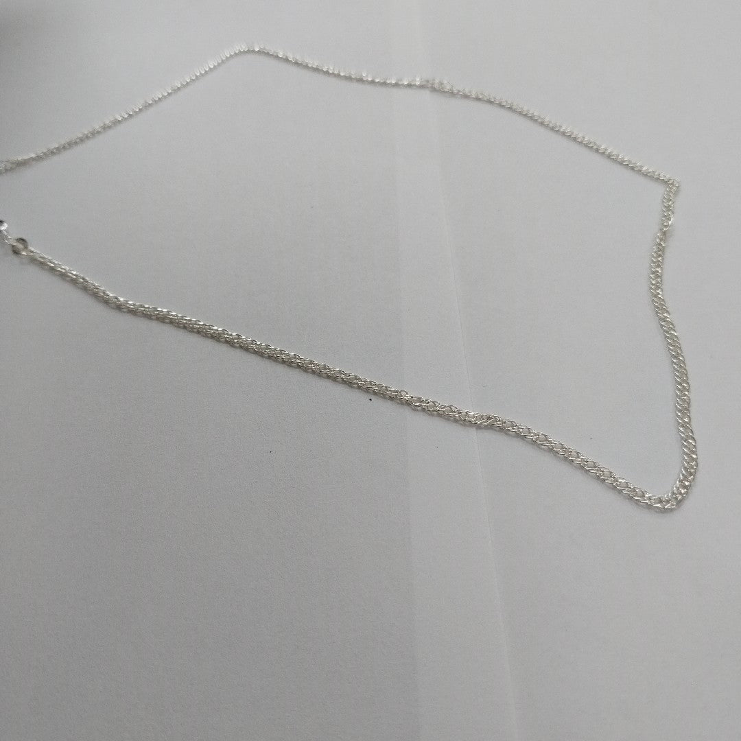 CADENA TEJIDO ESLABONES PLATA .925 50 CM 3.9 GR (NUEVO)