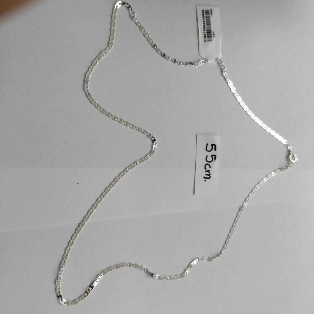 CADENA TEJIDO ESPEJO PLATA .925 55 CM 3.8 GR (NUEVO)