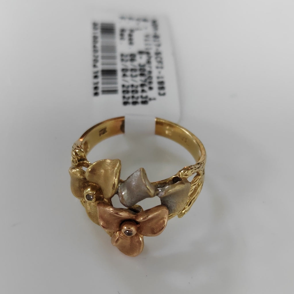 ANILLO ORO COMBINADO 14 K 5 GRMS (SEMINUEVO)