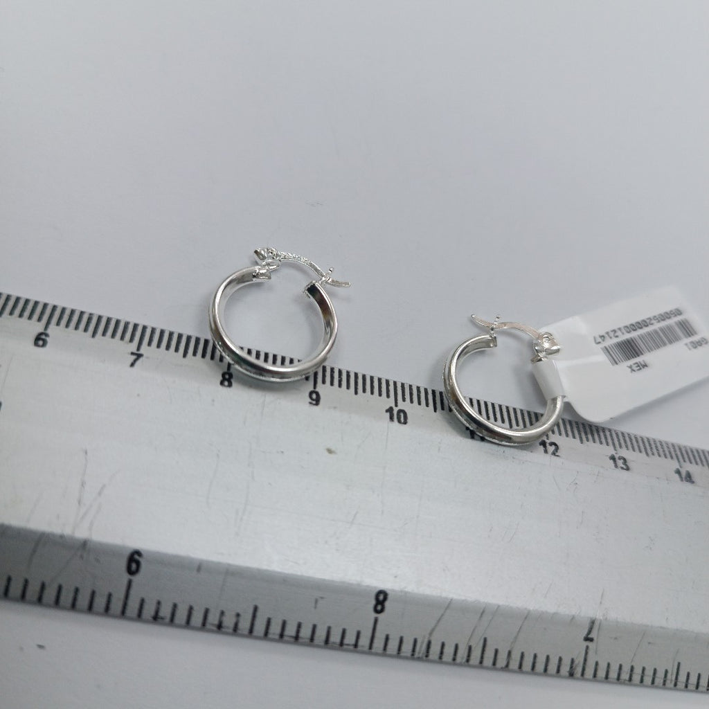 PAR ARRACADAS FACETADAS PLATA .925 1.7 GR (NUEVO)