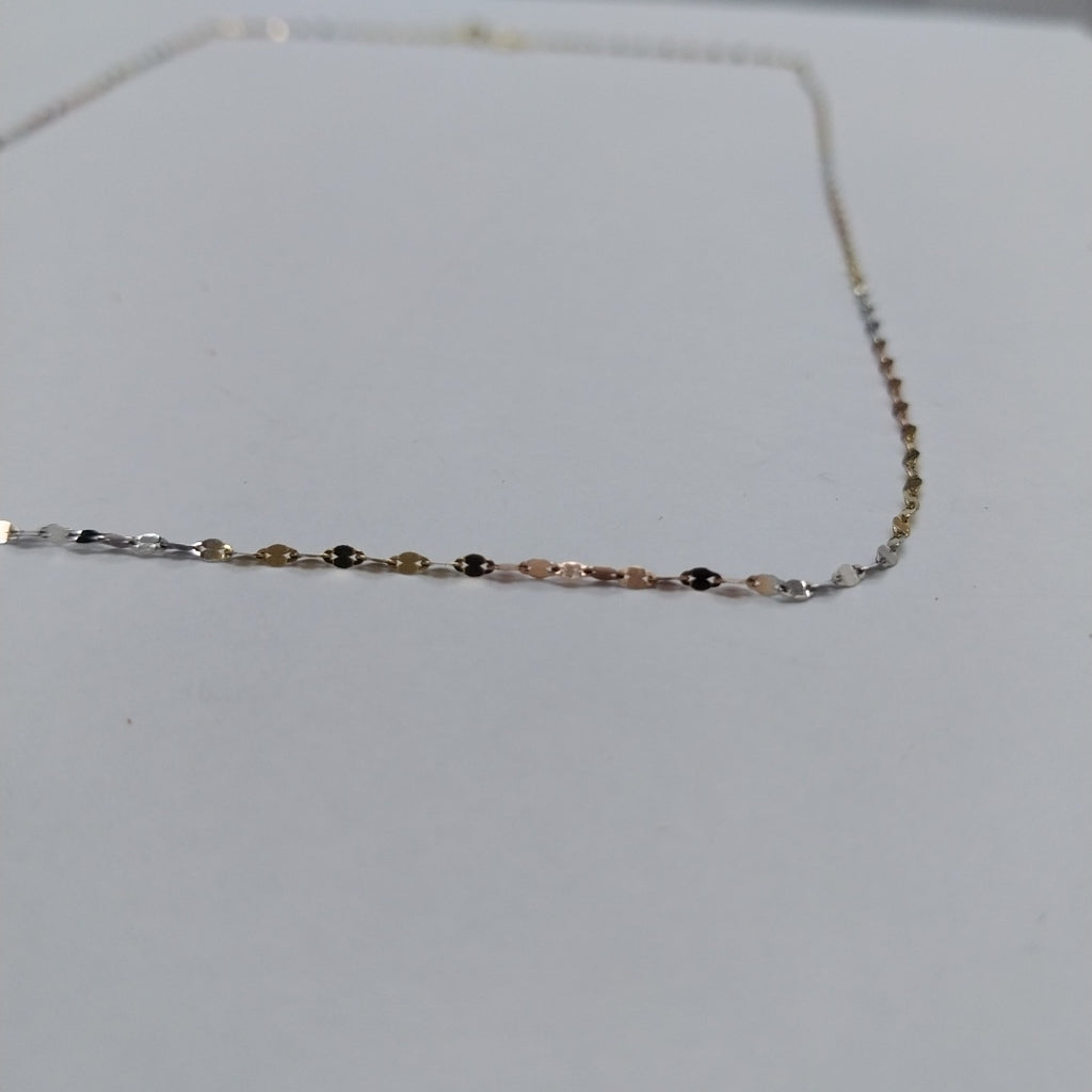 CADENA ORO, ORO COMBINADO 14 K 1 GRMS (SEMINUEVO)