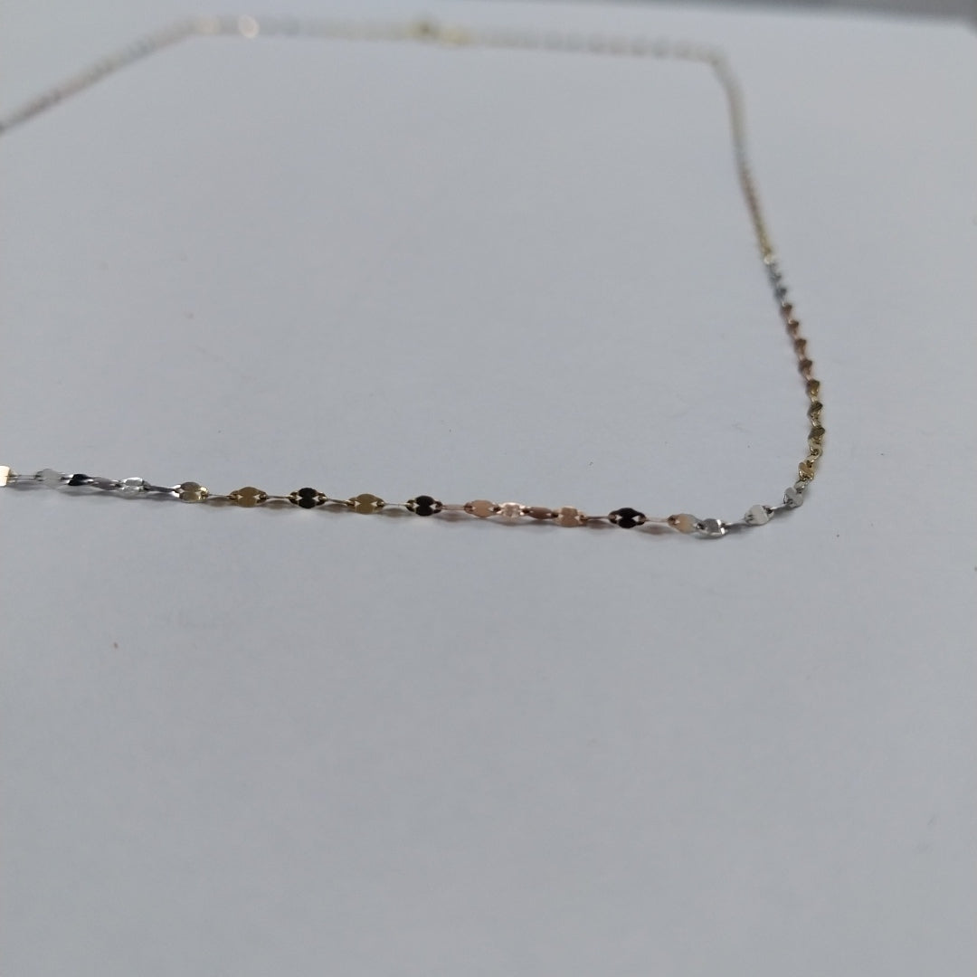 CADENA ORO, ORO COMBINADO 14 K 1 GRMS (SEMINUEVO)