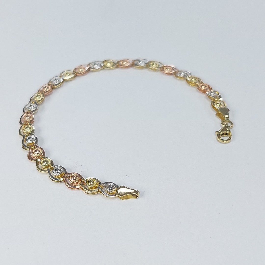 PULSERA ORO, ORO COMBINADO 10 K 4.4 GRMS (SEMINUEVO)