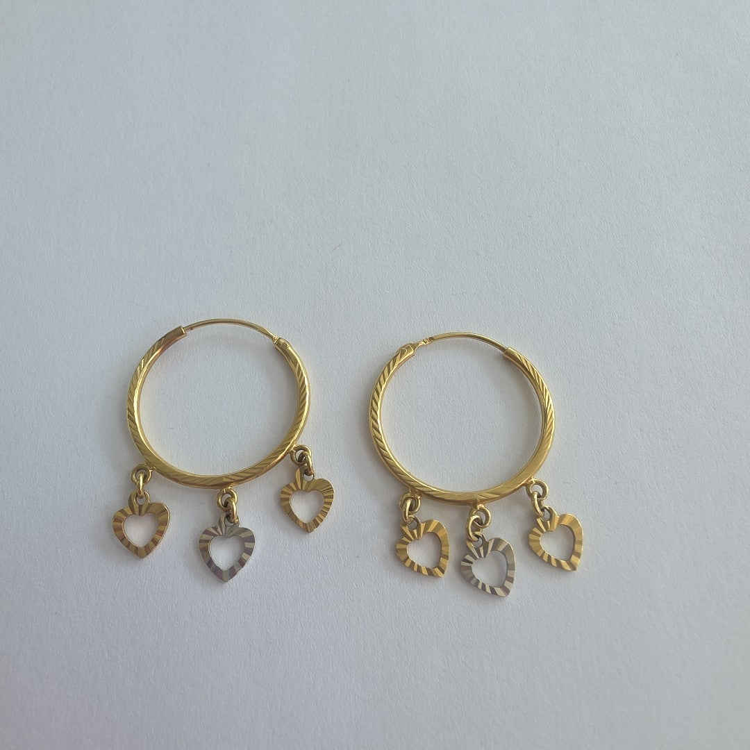 ARRACADAS PAR ORO 14 K 3,50 GRMS (SEMINUEVO)
