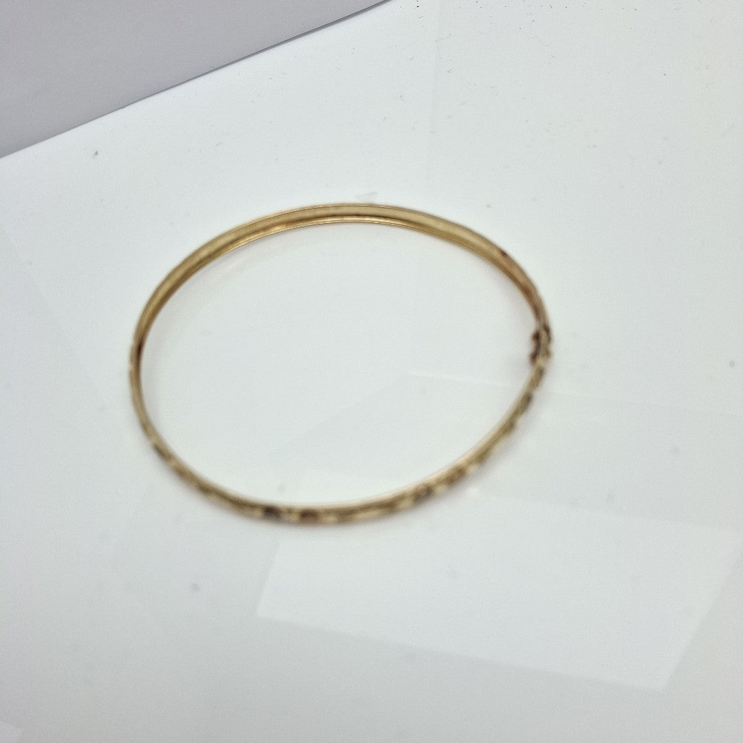 PULSERA RIGIDA ORO COMBINADO 14 K 5,30 GRMS (SEMINUEVO)