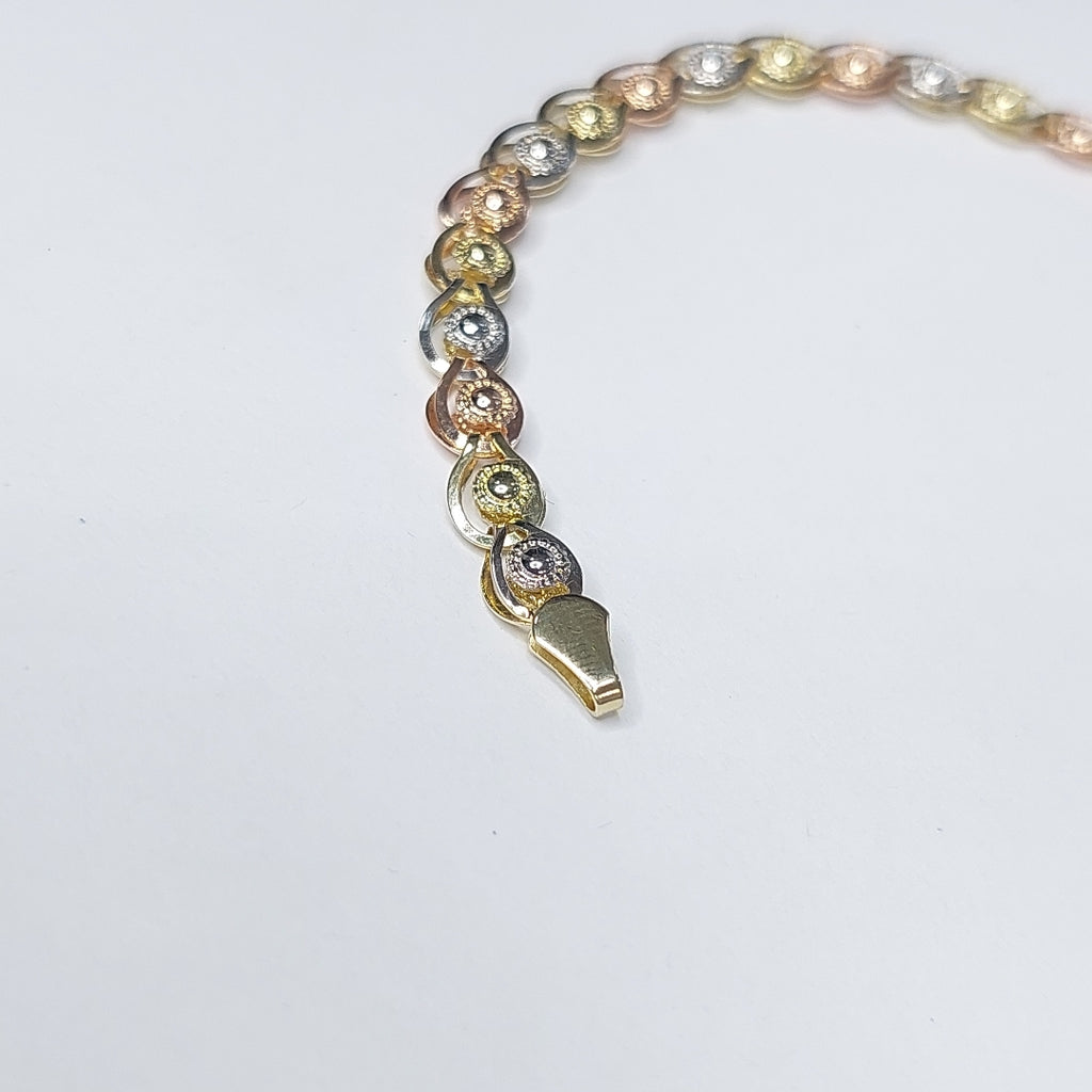 PULSERA ORO, ORO COMBINADO 10 K 4.4 GRMS (SEMINUEVO)