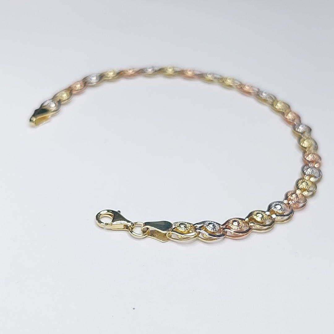 PULSERA ORO, ORO COMBINADO 10 K 4.4 GRMS (SEMINUEVO)