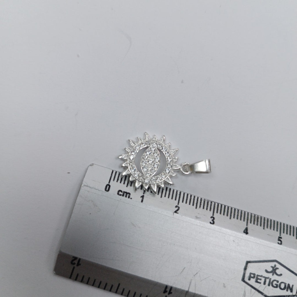DIJE OJO MAGICO CON CIRCONIAS PLATA .925 2 GR (NUEVO)