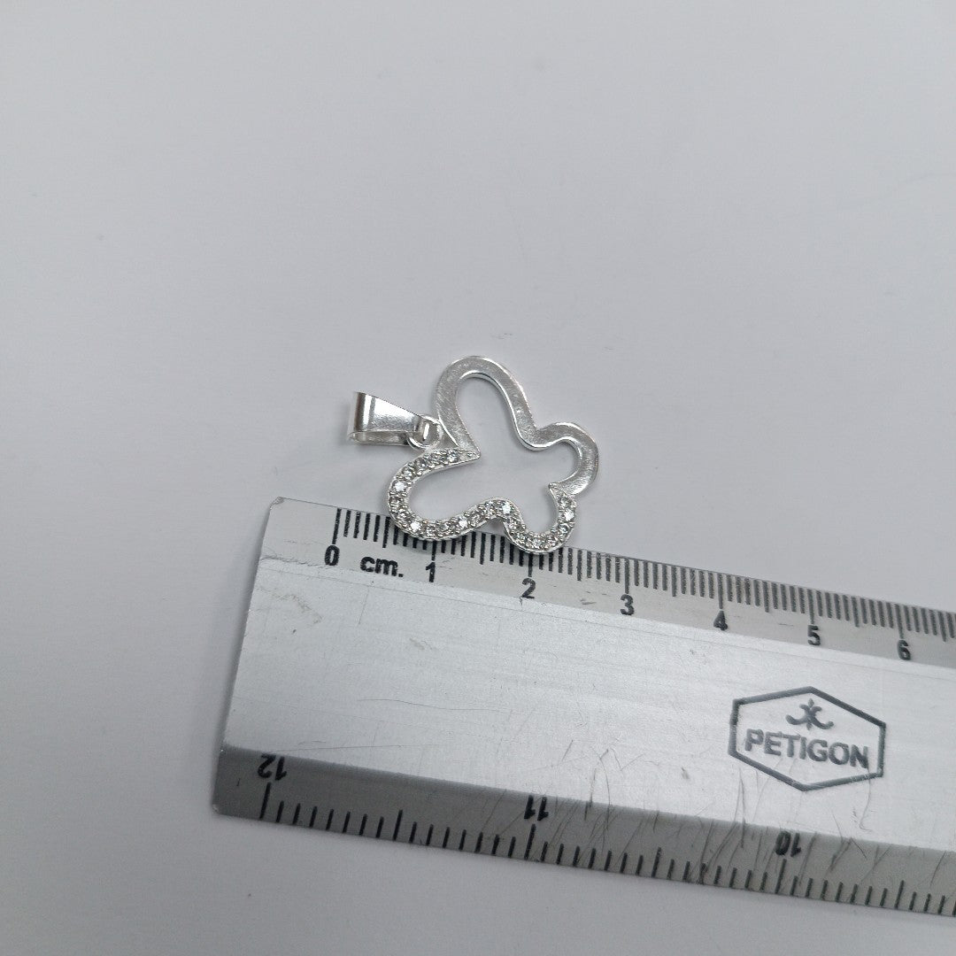 DIJE MARIPOSA C/CIRCONIAS PLATA .925 2.4 GR (NUEVO)