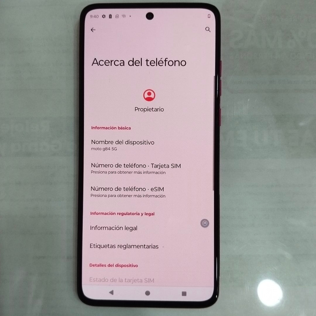 CELULAR MOTOROLA MOTO G84 XT2347-1 (2023) 256 GB 8 GB RAM (SEMINUEVO)