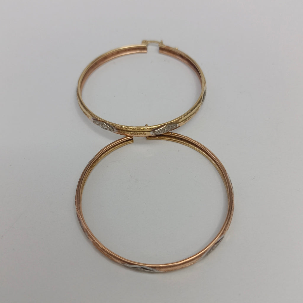 ARRACADAS PAR ORO, ORO COMBINADO 14 K 5.8 GRMS (SEMINUEVO)