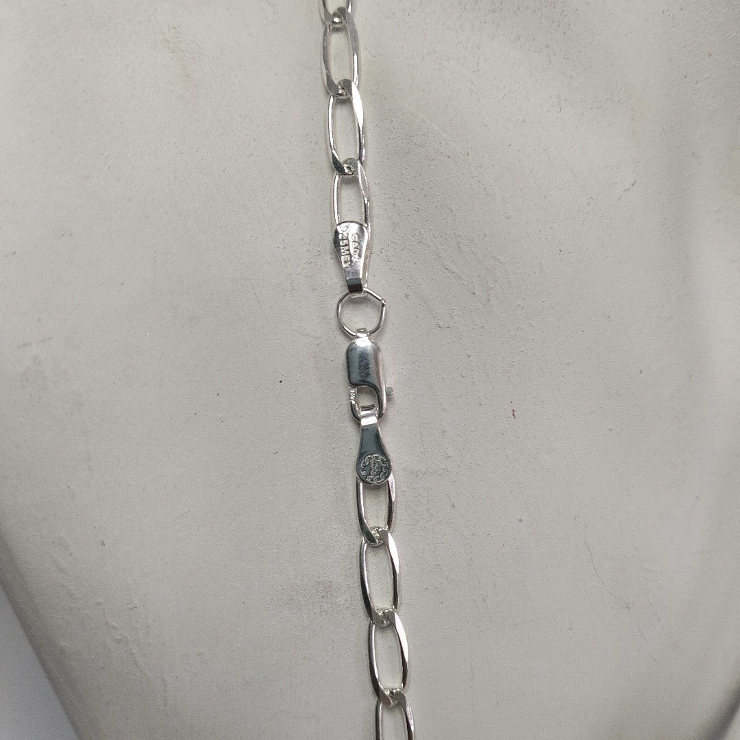 CADENA TEJIDO ESLABONES PLATA .925 60 CM 11 GR (NUEVO)