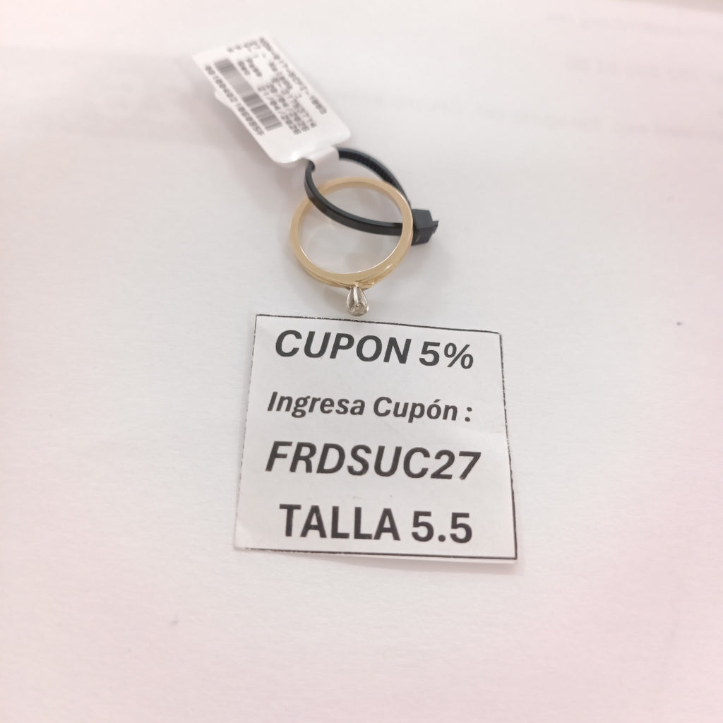 ANILLO ORO 14 K 2.2 GRMS (SEMINUEVO)
