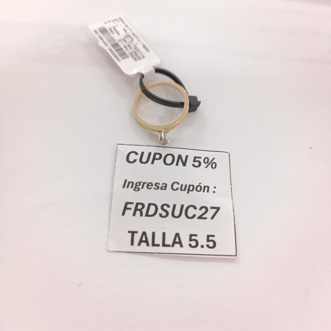 ANILLO ORO 14 K 2.2 GRMS (SEMINUEVO)