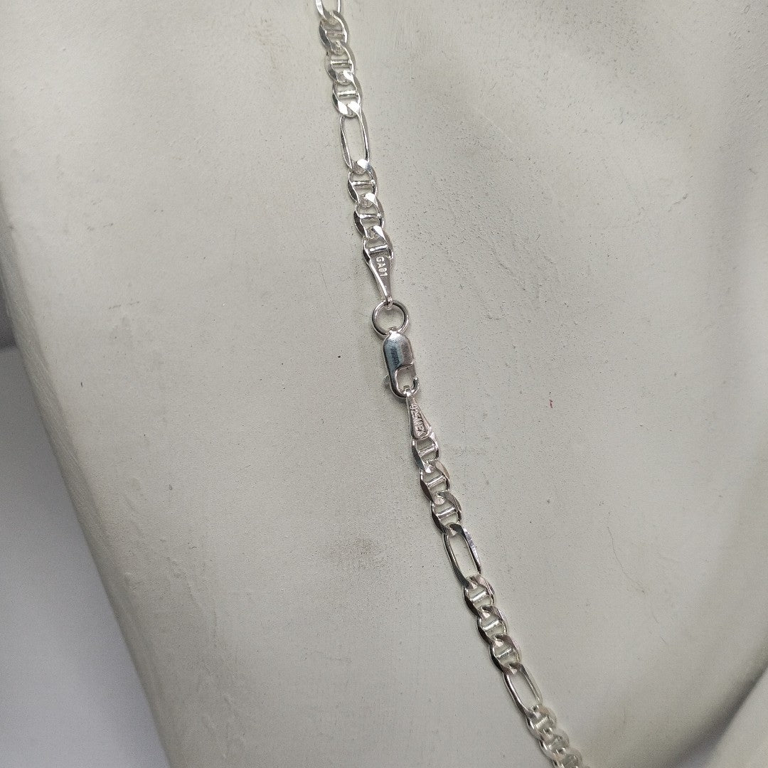 CADENA TEJIDO MARINERO PLATA .925 55 CM 7 GR (NUEVO)