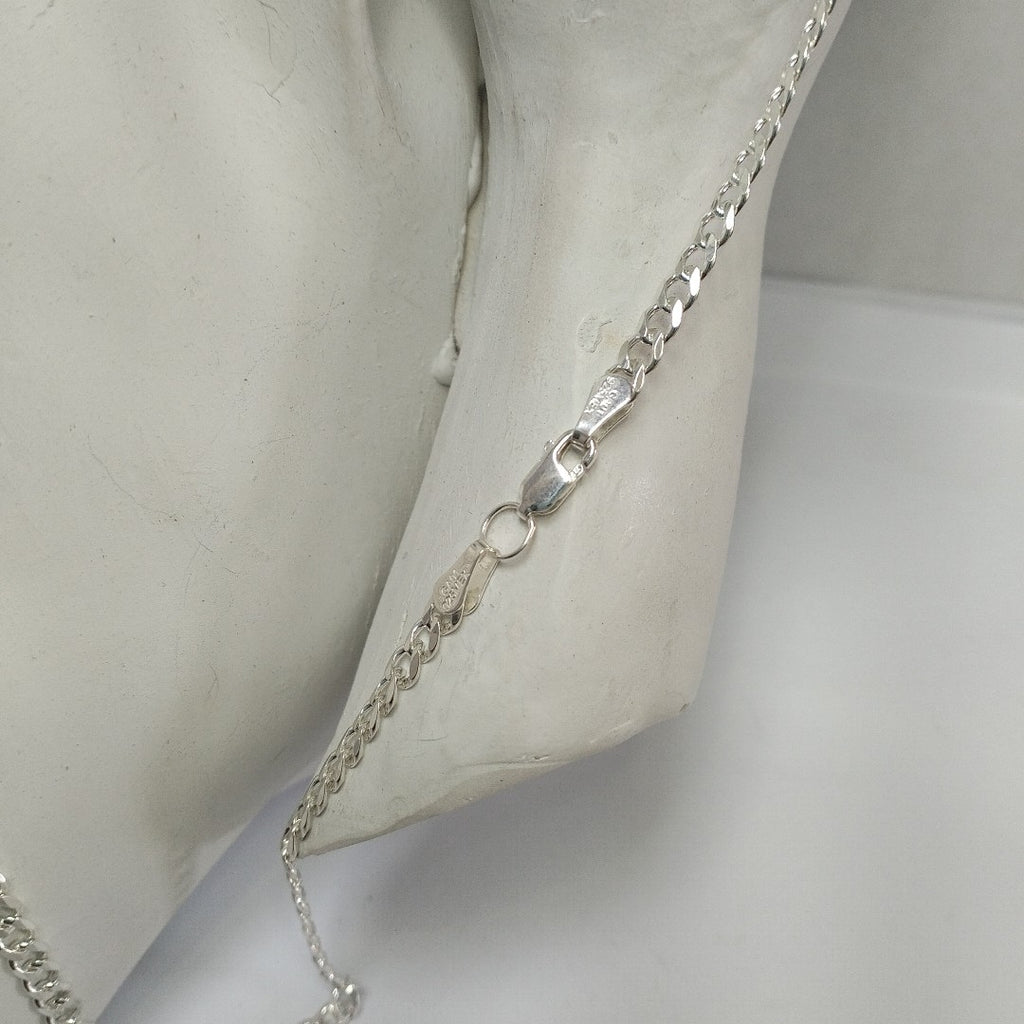 CADENA TEJIDO BARBADO PLATA .925 55 CM 12.7 GR (NUEVO)