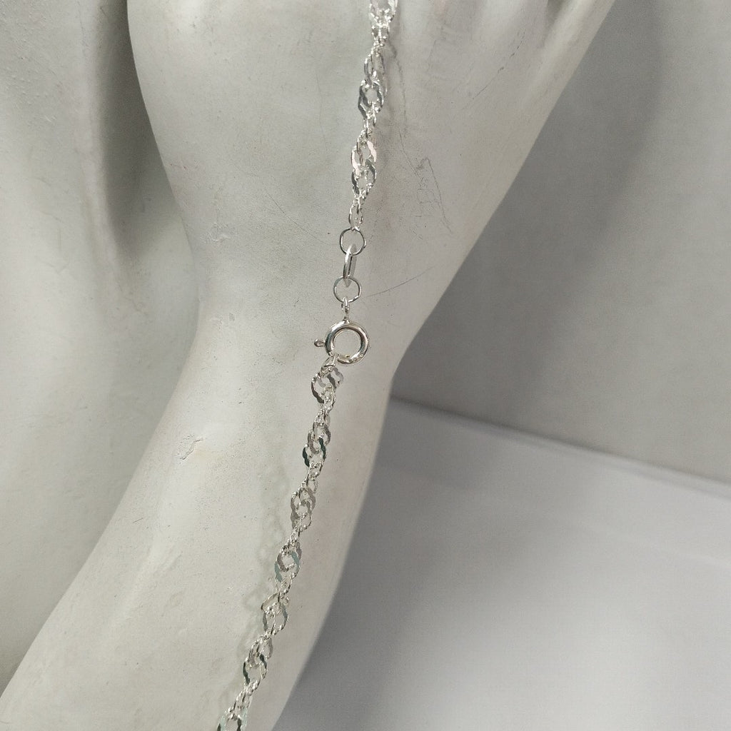 CADENA TEJIDO MEDIO TORZAL PLATA .925 55 CM 5.8 GR (NUEVO)