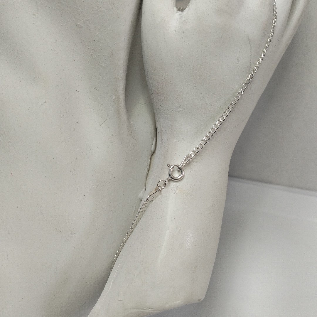 CADENA TEJIDO BARBADO PLATA .925 55 CM 5.3 GR (NUEVO)