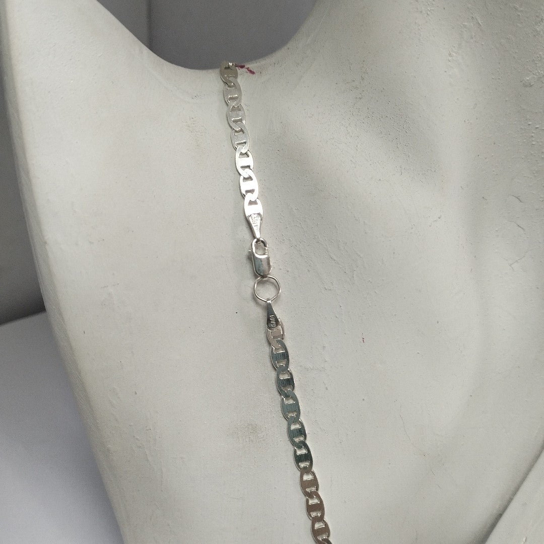 CADENA TEJIDO GUCHI PLATA .925 60 CM 9 GR (NUEVO)