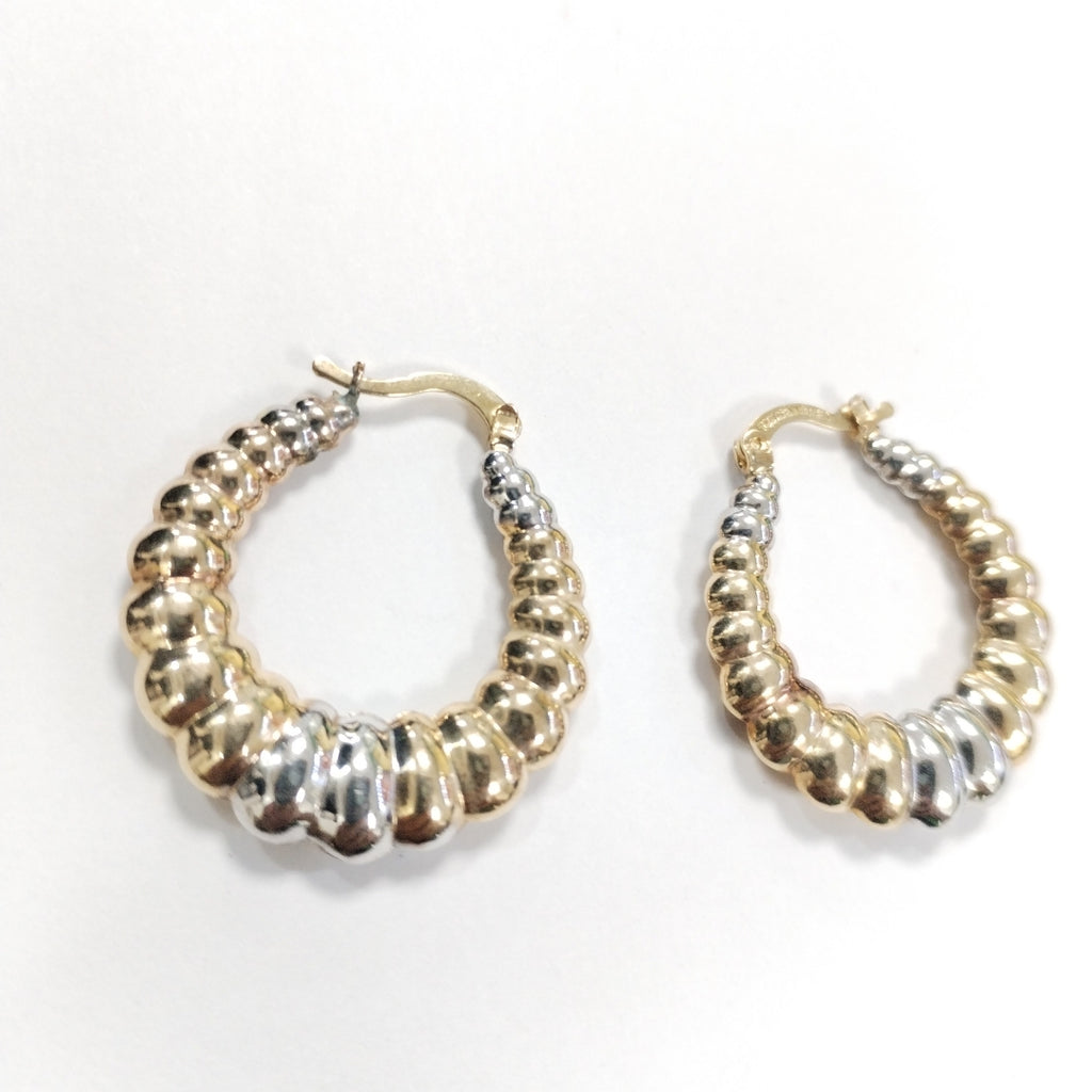 ARRACADAS PAR ORO, ORO COMBINADO 10 K 3.6 GRMS (SEMINUEVO)