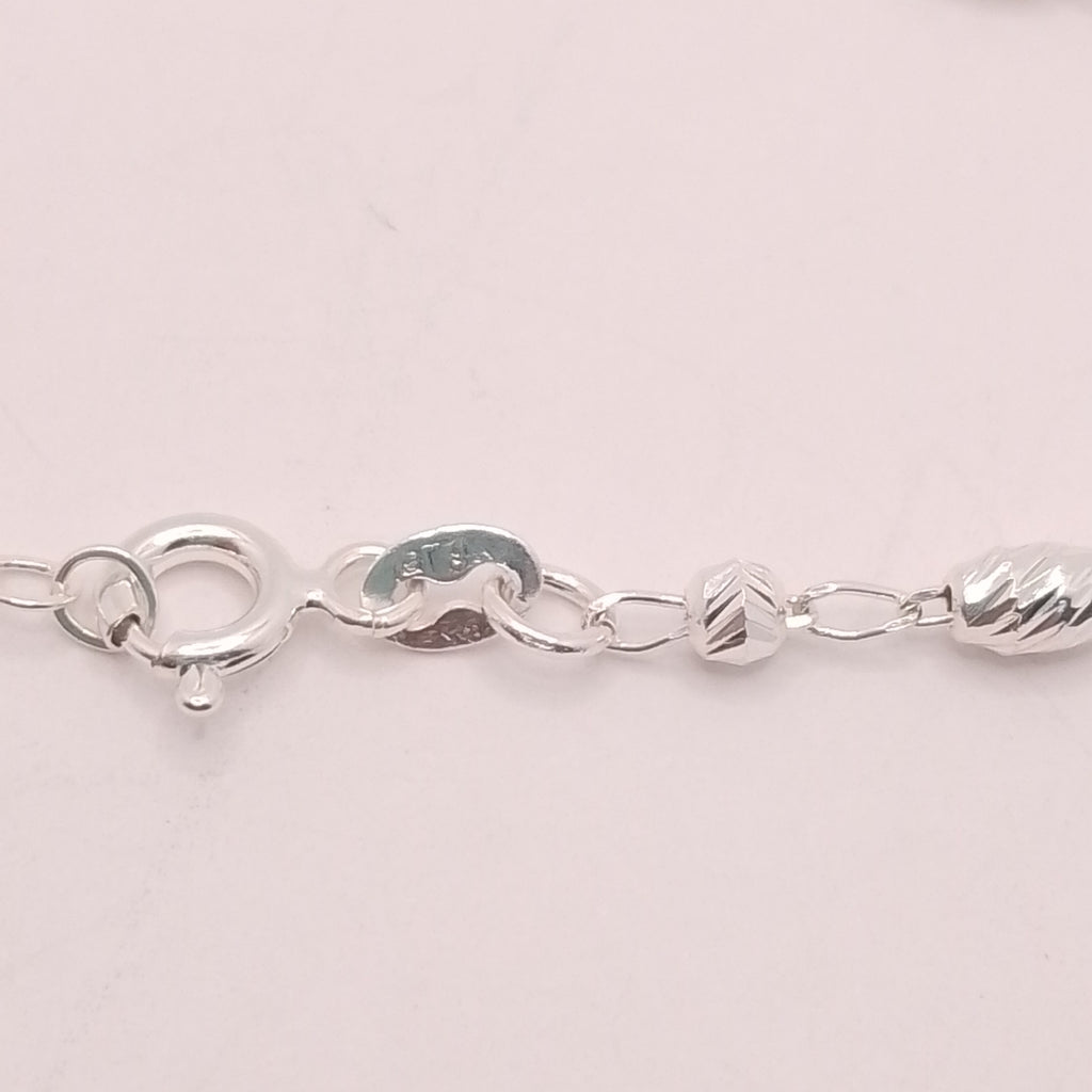 PULSERA TEJIDO INFINITO PLATA .925 18 CM 2.2 GR (NUEVO)