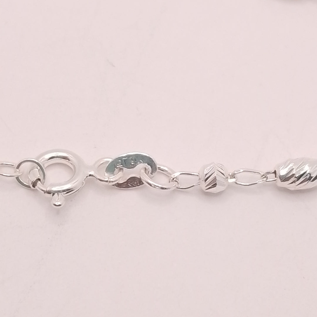 PULSERA TEJIDO INFINITO PLATA .925 18 CM 2.2 GR (NUEVO)