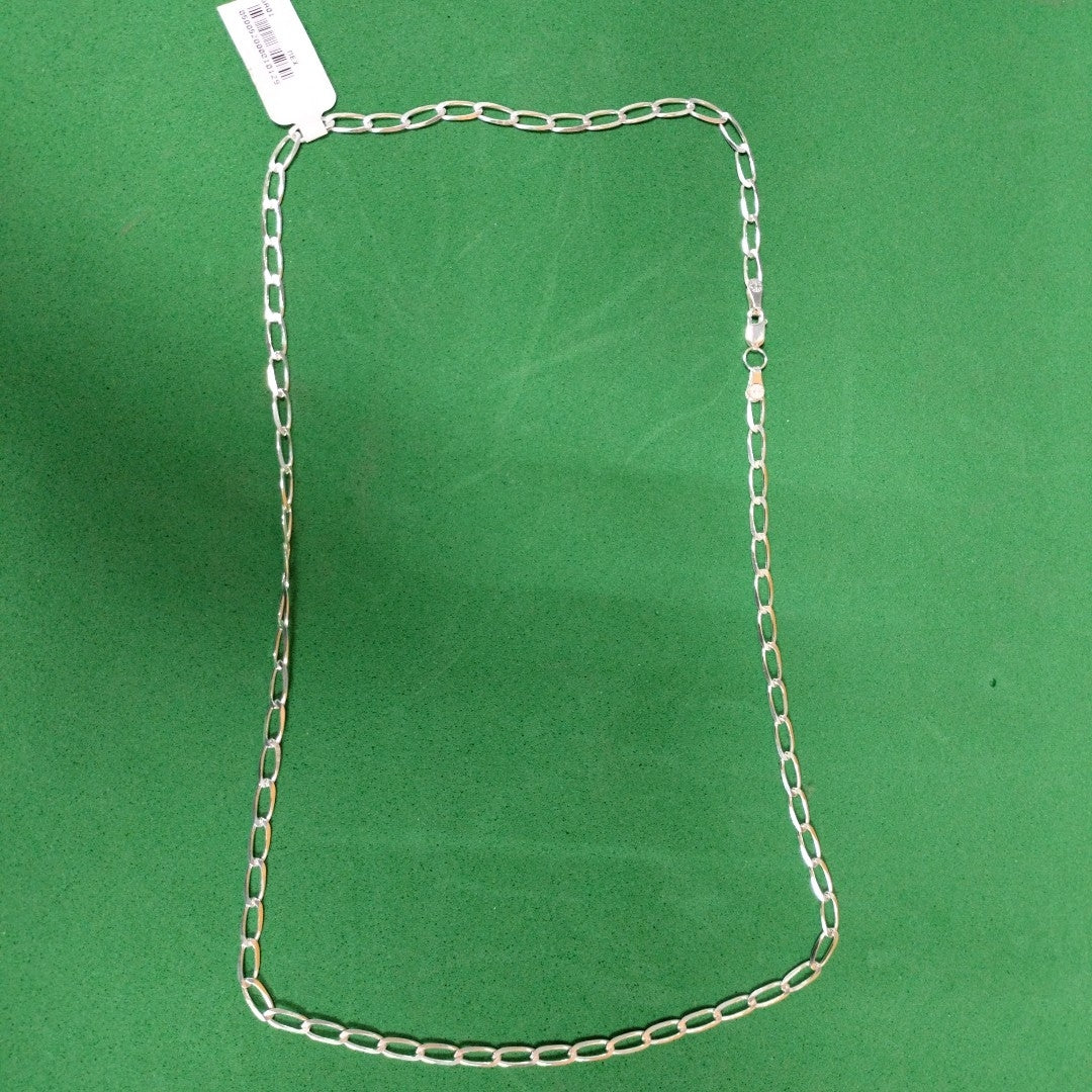 CADENA TEJIDO ESLABONES PLATA .925 60 CM 10.7 GR (NUEVO)