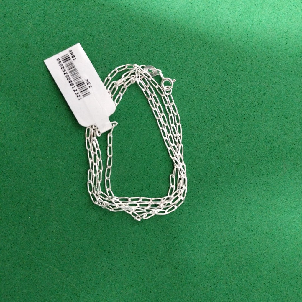 CADENA TEJIDO ESLABONES PLATA .925 60 CM 2.8 GR (NUEVO)