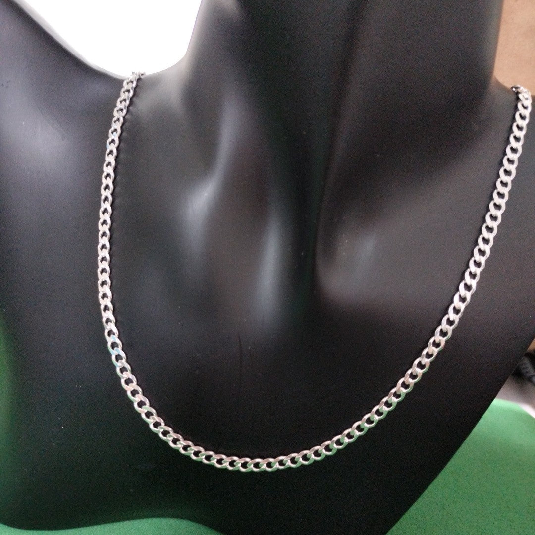 CADENA TEJIDO BARBADO PLATA .925 55 CM 12.9 GR (NUEVO)