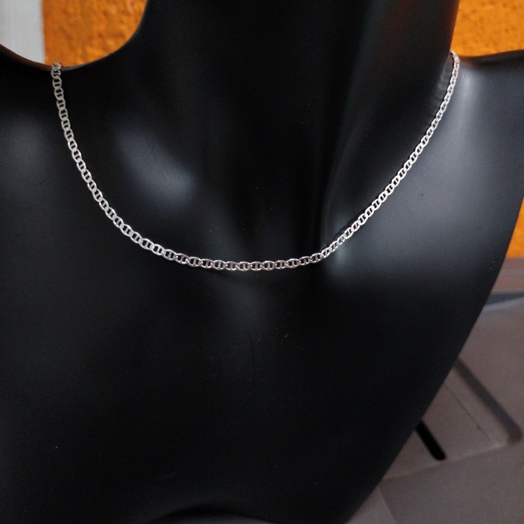 CADENA TEJIDO GUCHI PLATA .925 60 CM 4 GR (NUEVO)