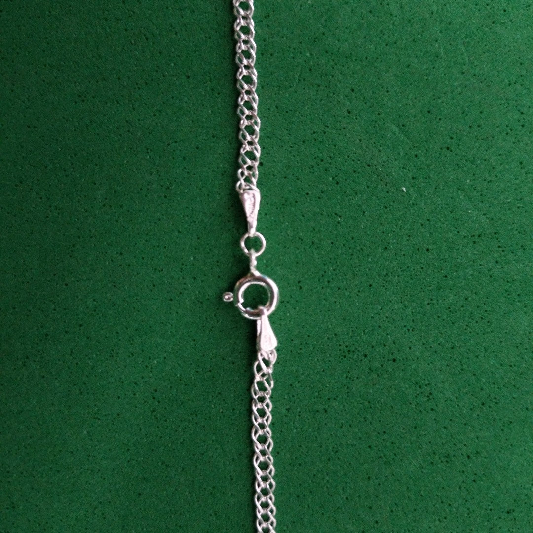 CADENA TEJIDO ESLABONES PLATA .925 55 CM 4.2 GR (NUEVO)