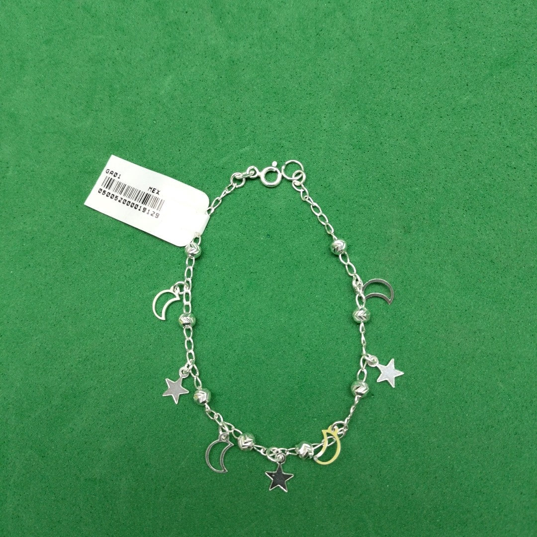 PULSERA TEJIDO TEJIDO ESPECIAL PLATA .925 18 CM 3.1 GR (NUEVO)