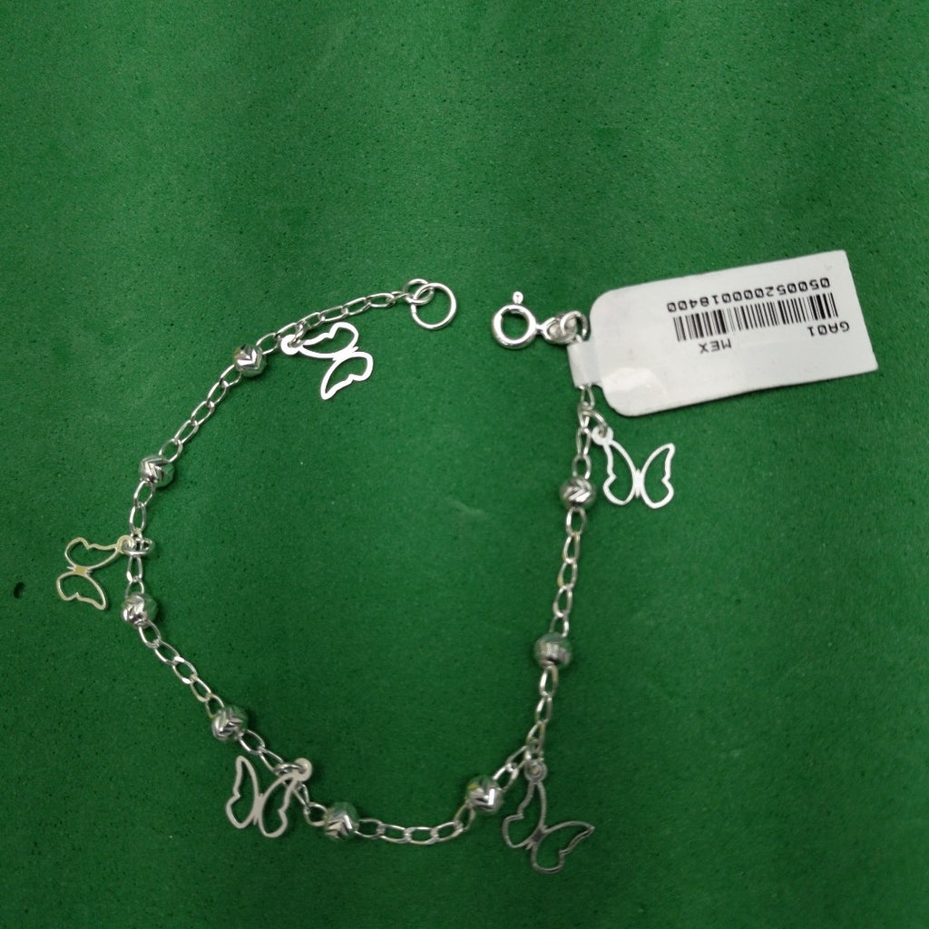 PULSERA TEJIDO ESPECIAL PLATA .925 18 CM 2.8 GR (NUEVO)