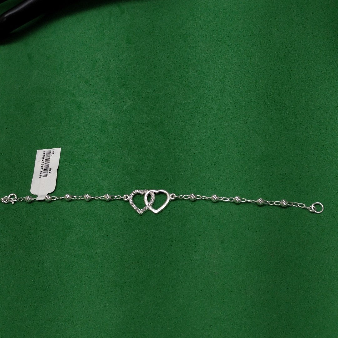 PULSERA TEJIDO TEJIDO ESPECIAL PLATA .925 18 CM 4.1 GR (NUEVO)