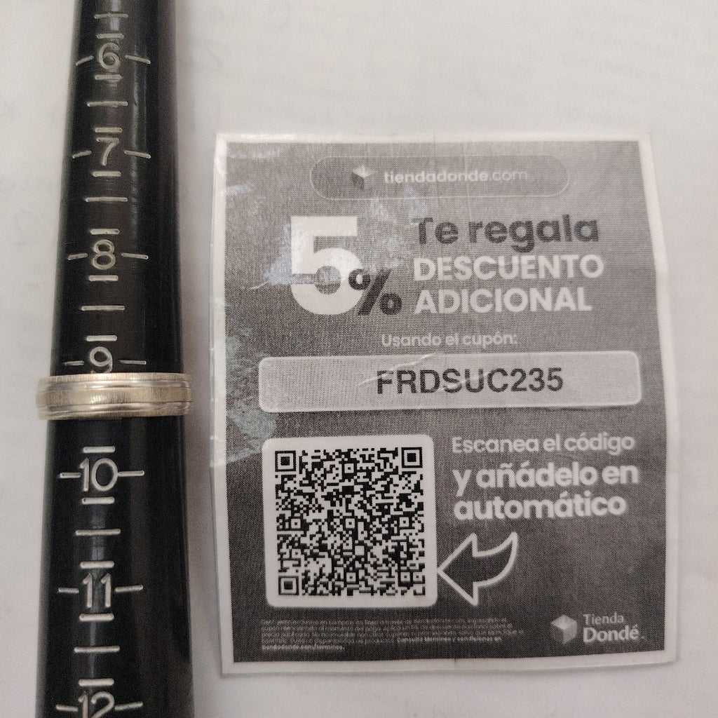 ARGOLLA ORO, ORO BLANCO 10 K 3.6 GRMS (SEMINUEVO)
