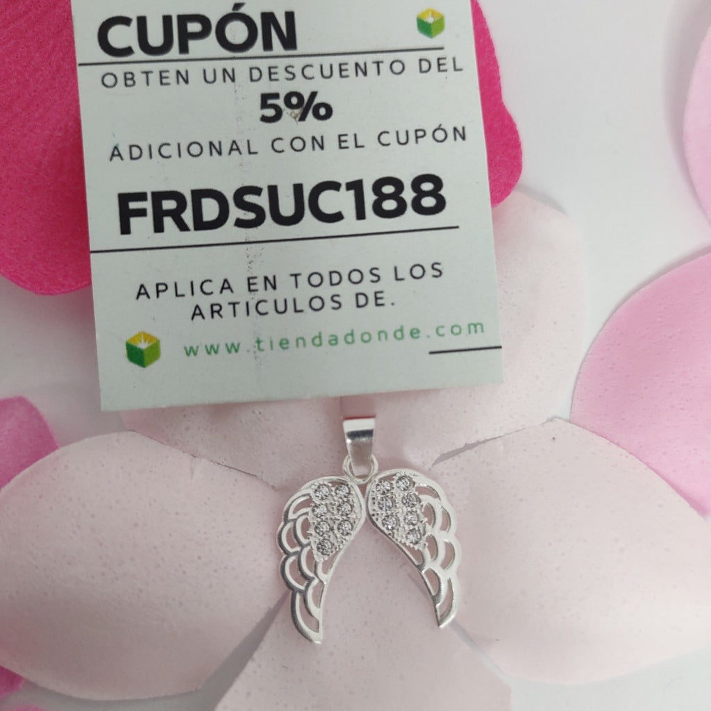 DIJE ALAS C/CIRCONIAS PLATA .925 2.2 GR (NUEVO)