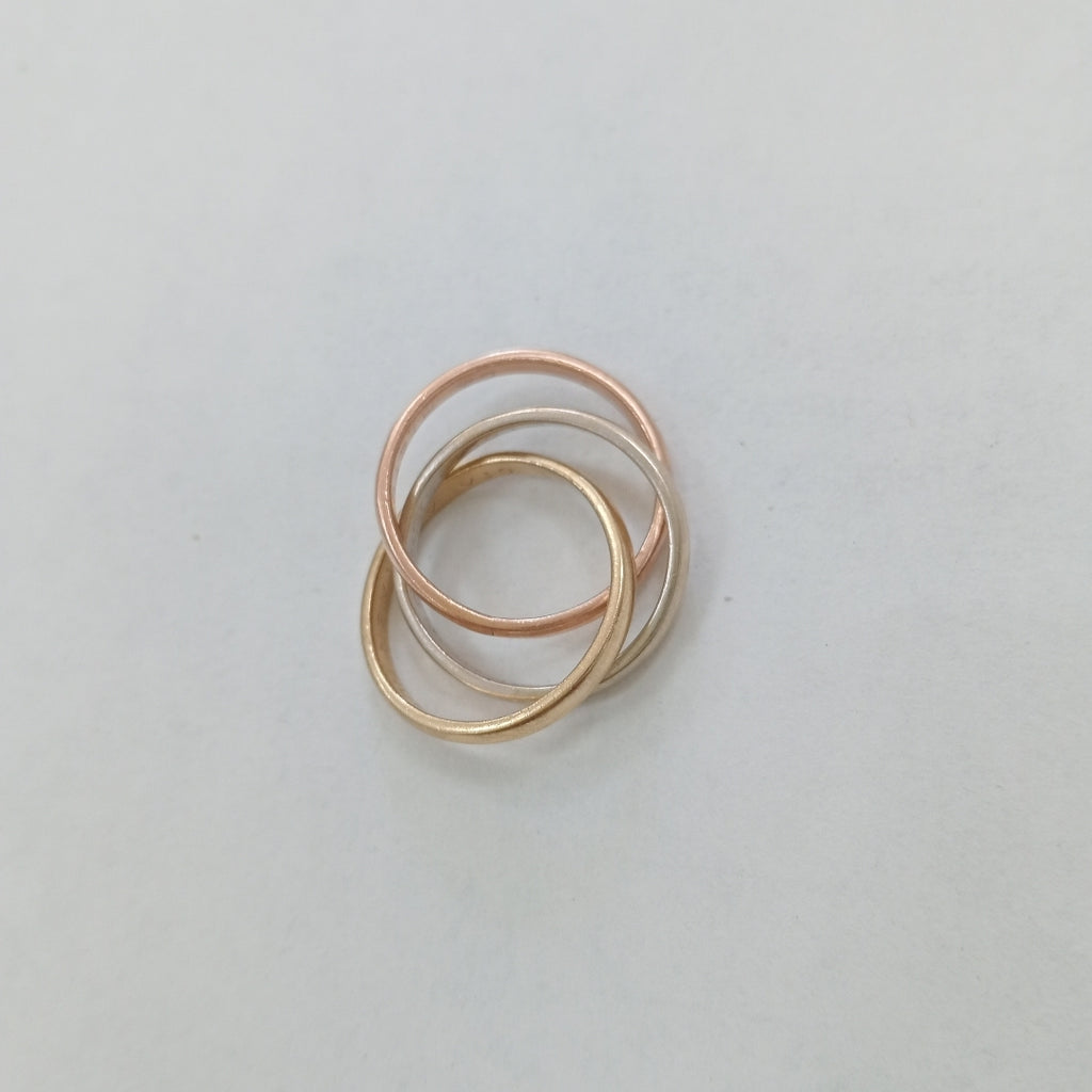 ARGOLLA ORO COMBINADO 14 K 6.4 GRMS (SEMINUEVO)
