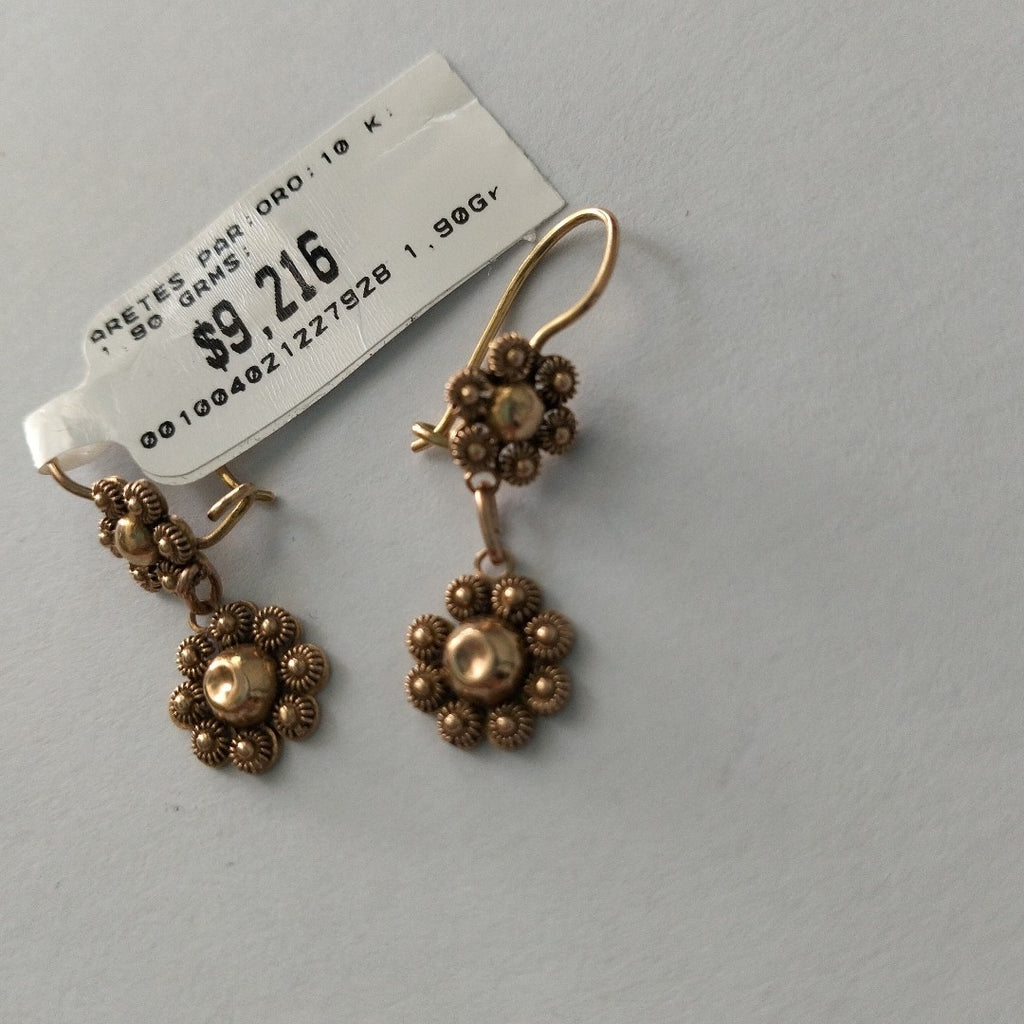 ARETES PAR ORO 10 K 1,90 GRMS (SEMINUEVO)
