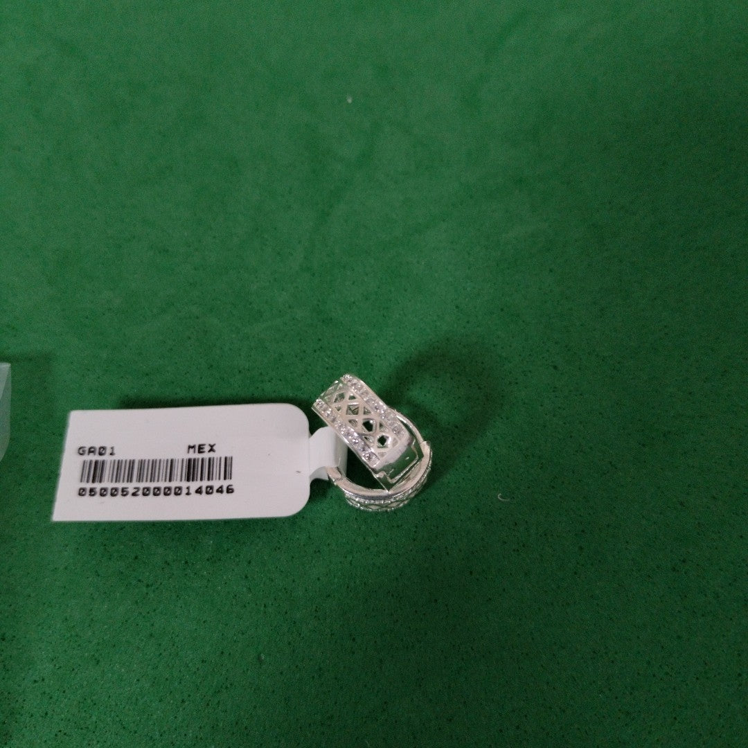 HUGGIES C/CIRCONIAS PLATA .925 2.8 GR (NUEVO)