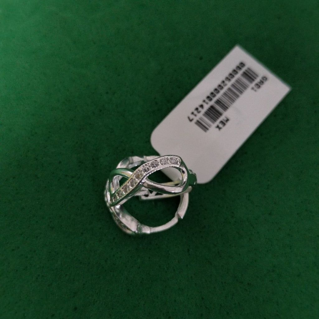 HUGGIES INFINITO CIRCONIAS PLATA .925 2.4 GR (NUEVO)