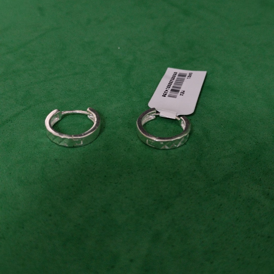 ARRACADAS LABRADAS PLATA .925 3.2 GR (NUEVO)