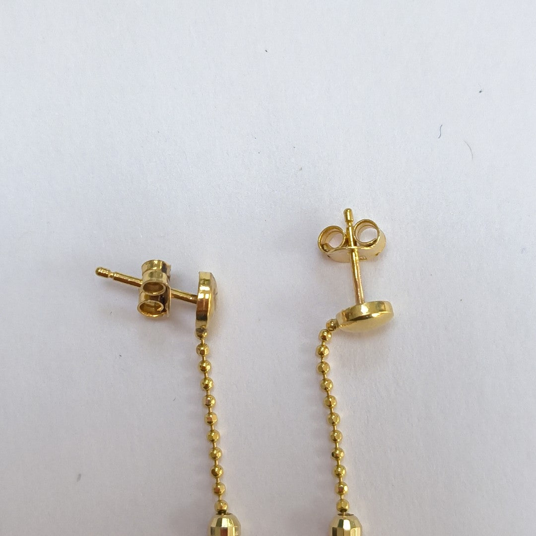 ARETES PAR ORO COMBINADO 14 K 3,80 GRMS (SEMINUEVO)