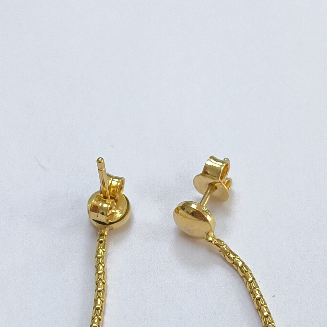 ARETES PAR ORO COMBINADO 14 K 4,30 GRMS (SEMINUEVO)