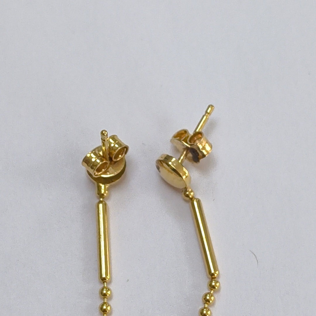 ARETES PAR ORO COMBINADO 14 K 4,10 GRMS (SEMINUEVO)