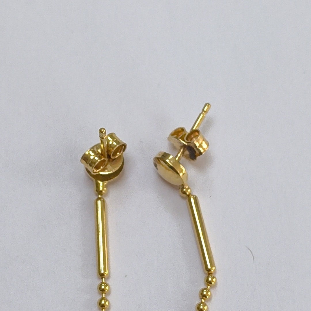 ARETES PAR ORO COMBINADO 14 K 4,10 GRMS (SEMINUEVO)
