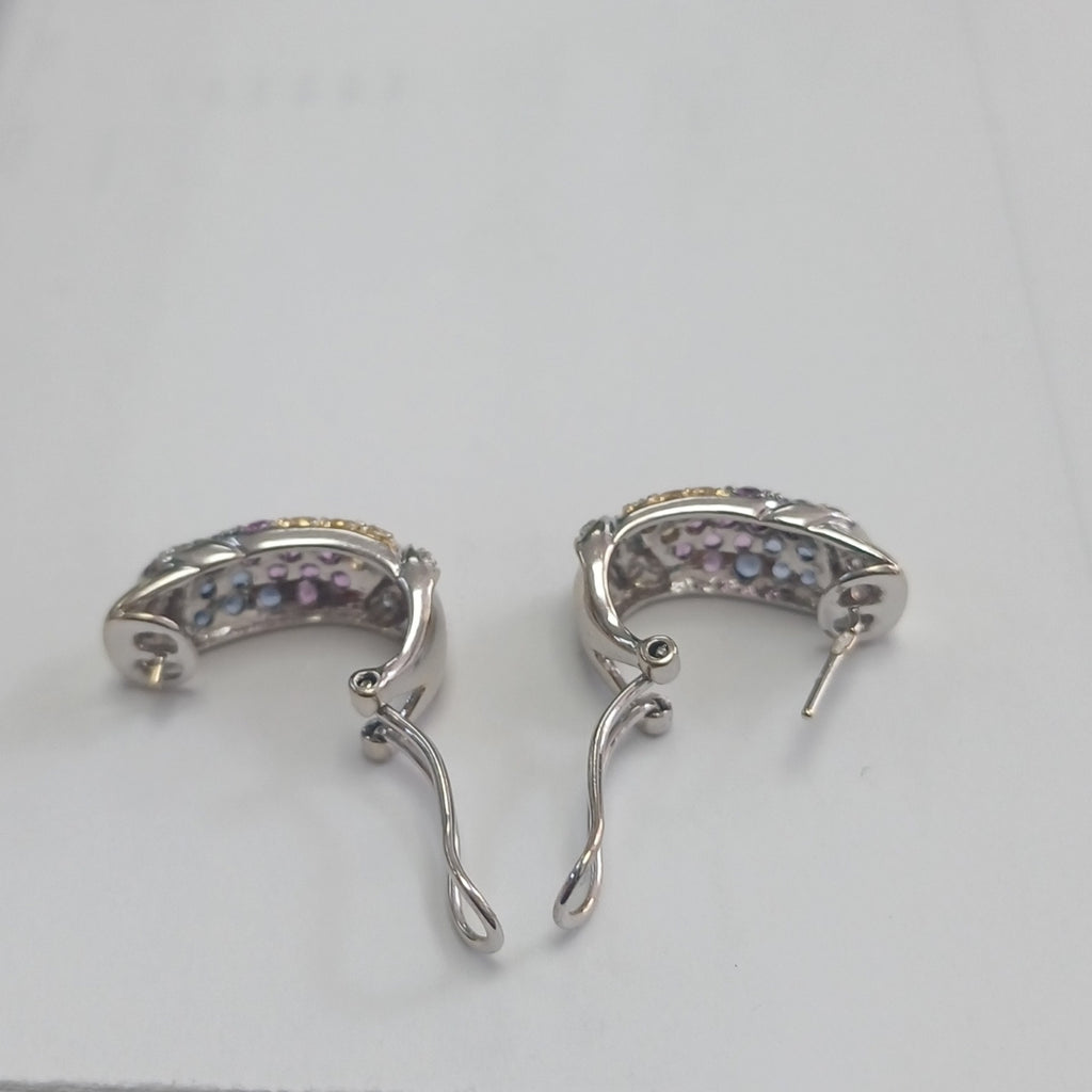 ARETES PAR ORO BLANCO 14 K 6.7 GRMS (SEMINUEVO)